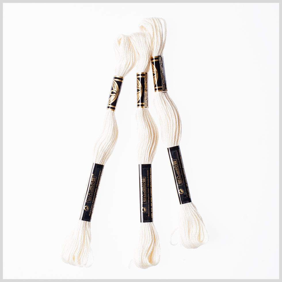 3-Pack DMC Size 6 Embroidery Floss #746 Ivory