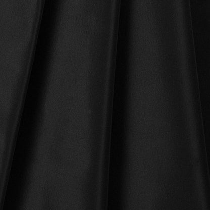Premier Black Heavy 100% Silk Taffeta - Detail