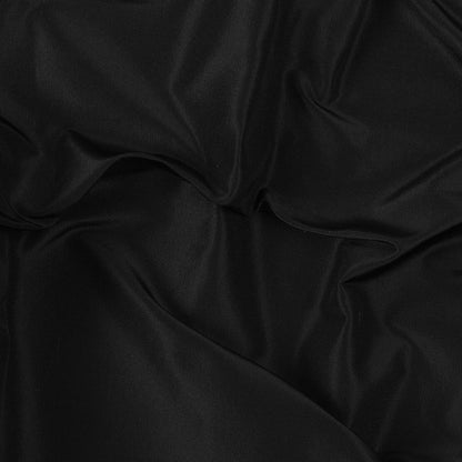 Premier Black Heavy 100% Silk Taffeta
