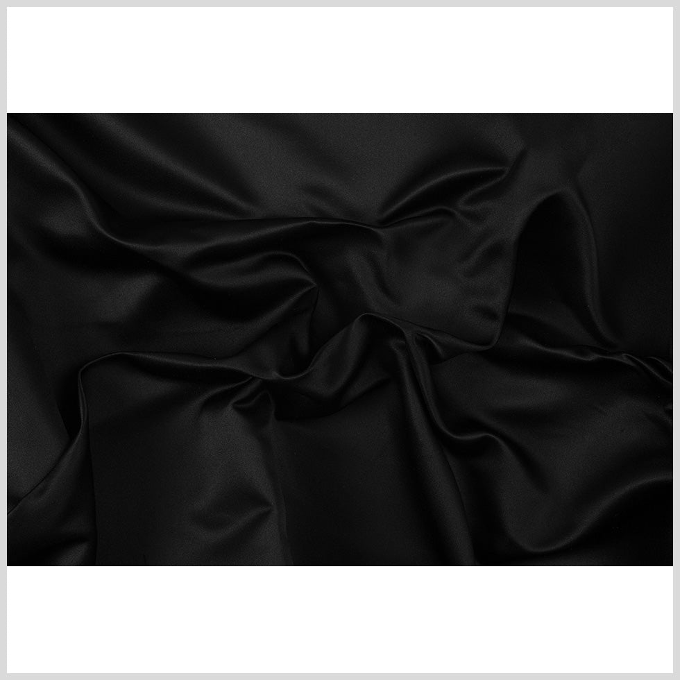 Premier Black 100% Silk Double Face Duchesse Satin Folded