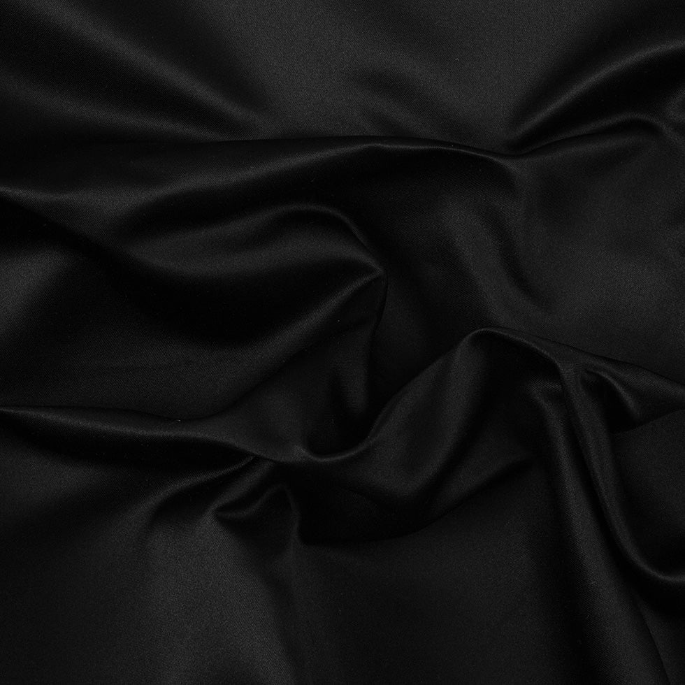 Premier Black 100% Silk Double Face Duchesse Satin