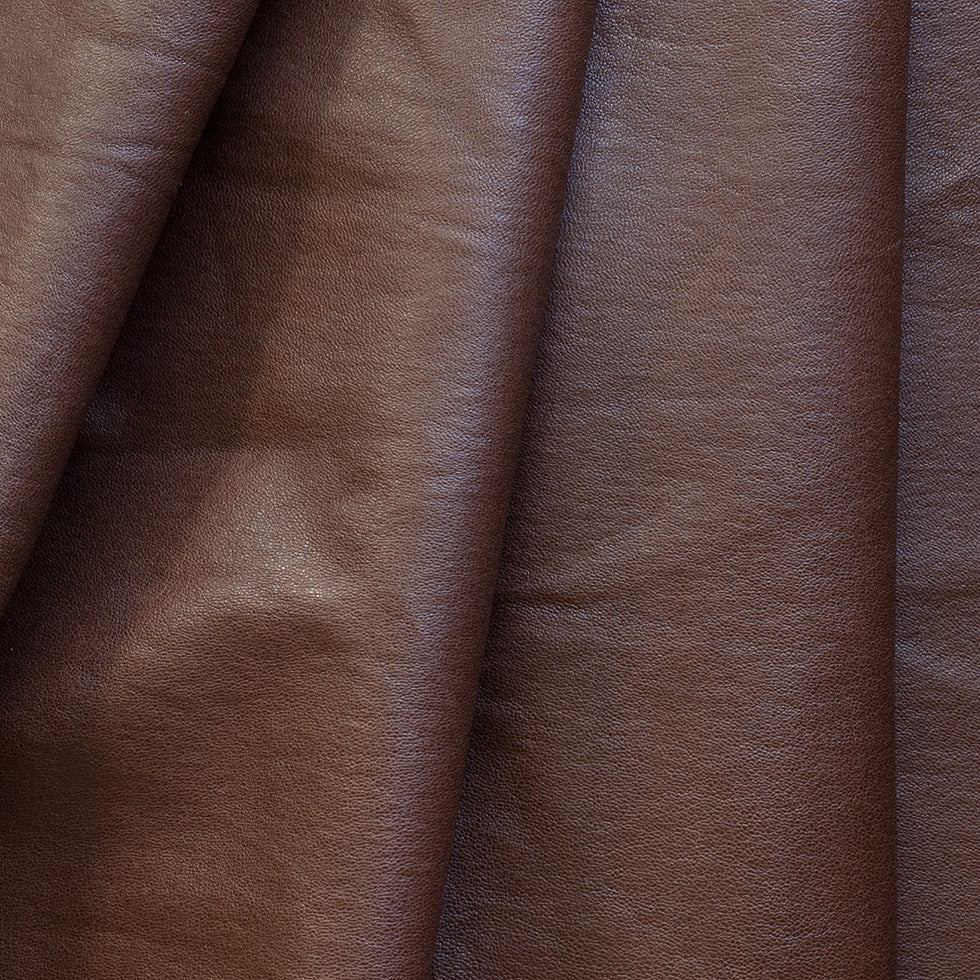 Small Estate Chocolate Stretch Lamb Leather - Folded