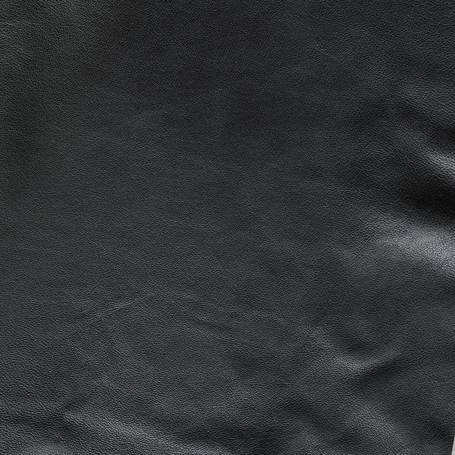 Small Black Pebbled Lamb Leather