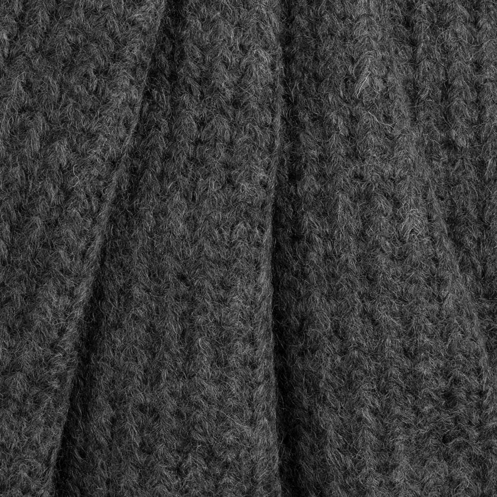 Herno Gray Knit Wool Coating - Folded