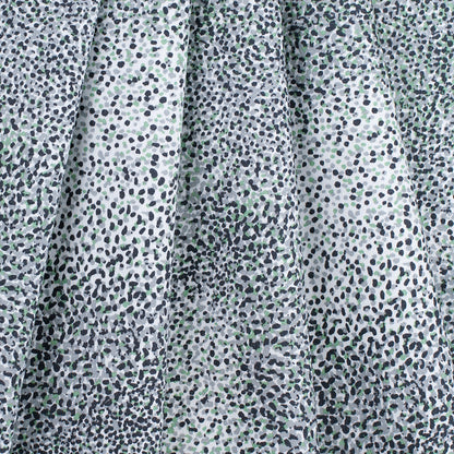 Italian Green/Gray/Black Abstract Printed Stretch Cotton Woven - Folded