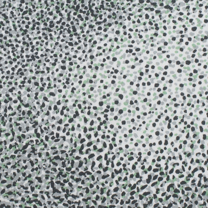 Italian Green/Gray/Black Abstract Printed Stretch Cotton Woven - Detail