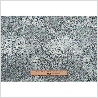 Italian Green/Gray/Black Abstract Printed Stretch Cotton Woven - Full