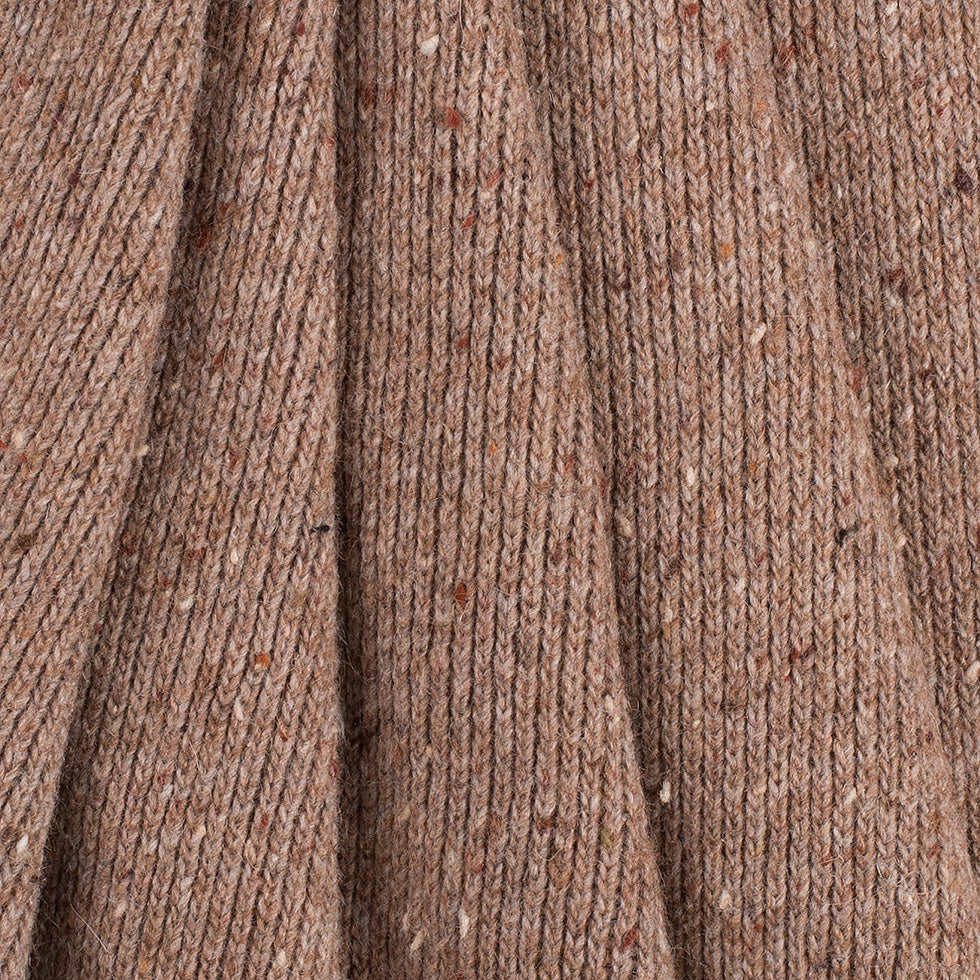 Tan Speckled Blended Wool Knit Folded