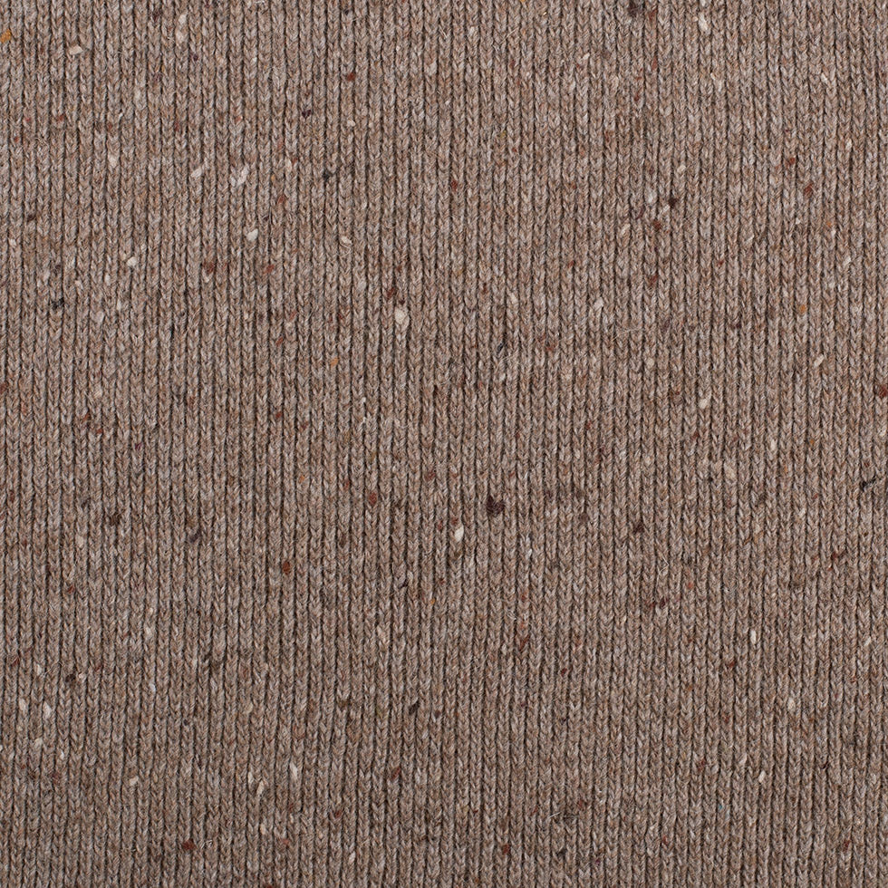 Tan Speckled Blended Wool Knit