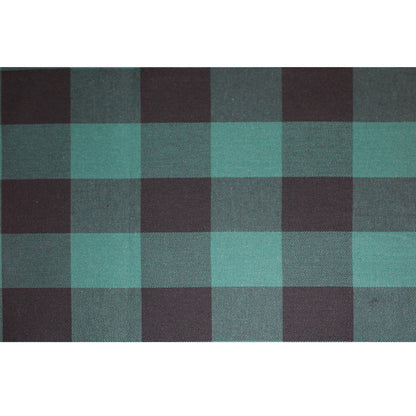 Green/Black Buffalo Check Cotton Flannel Folded