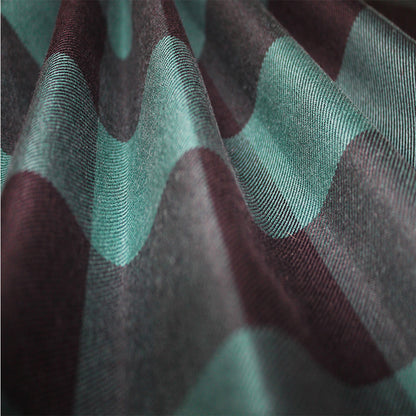 Green/Black Buffalo Check Cotton Flannel Detail