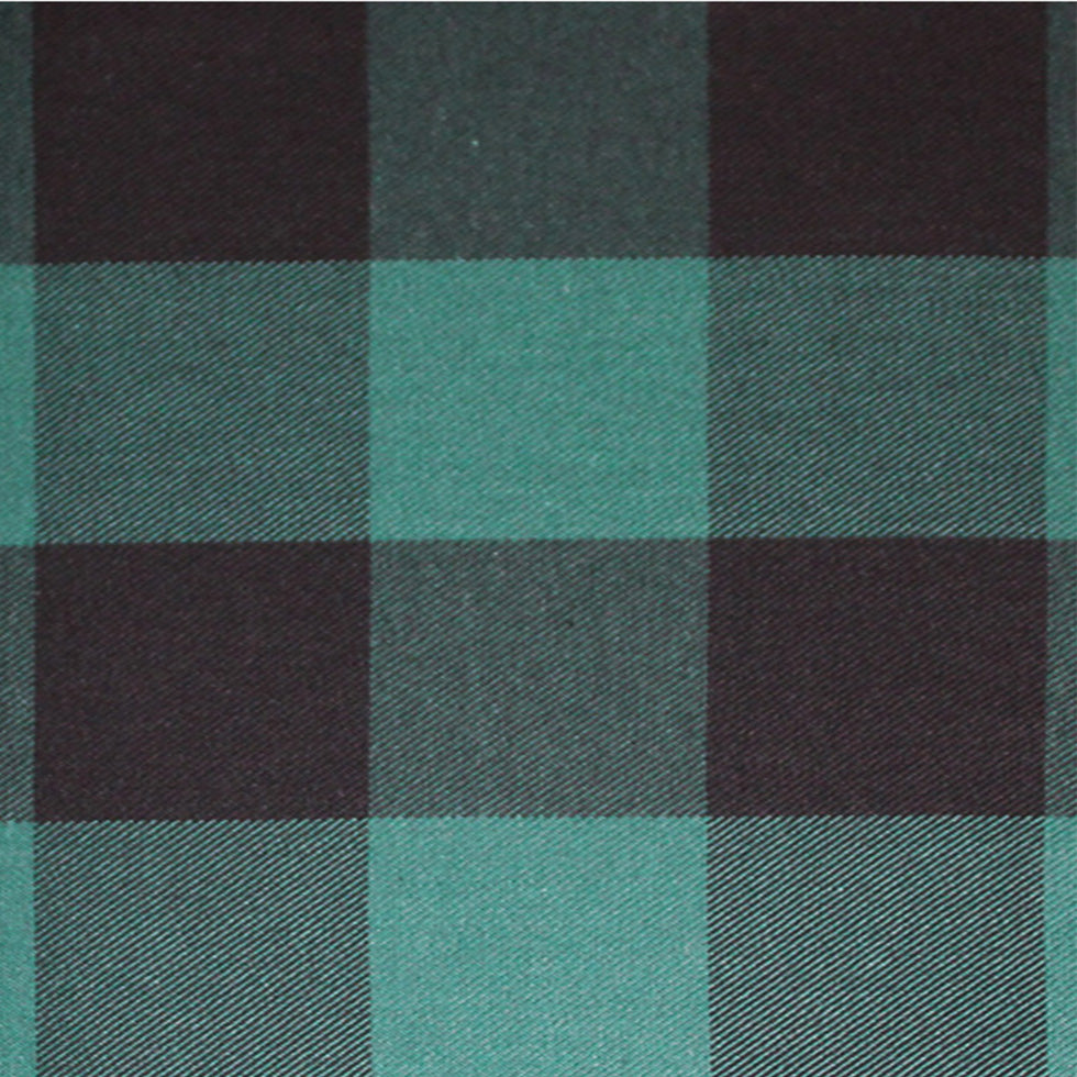 Green/Black Buffalo Check Cotton Flannel Full