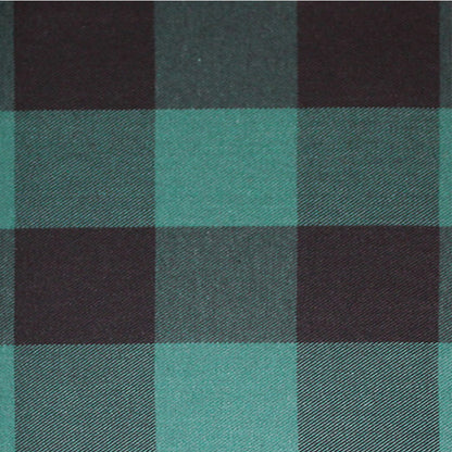 Green/Black Buffalo Check Cotton Flannel Full