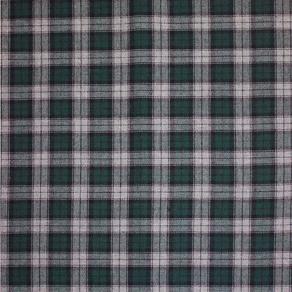 Green/Black/Gray Tartan Plaid Cotton Flannel