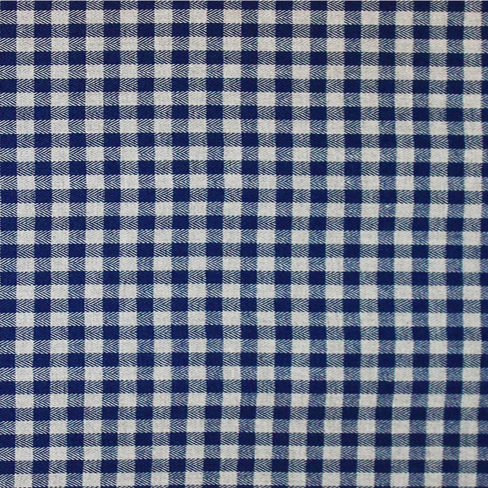 Blue/Gray Shepherd's Check Cotton Flannel Detail