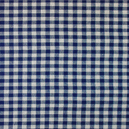Blue/Gray Shepherd's Check Cotton Flannel Detail