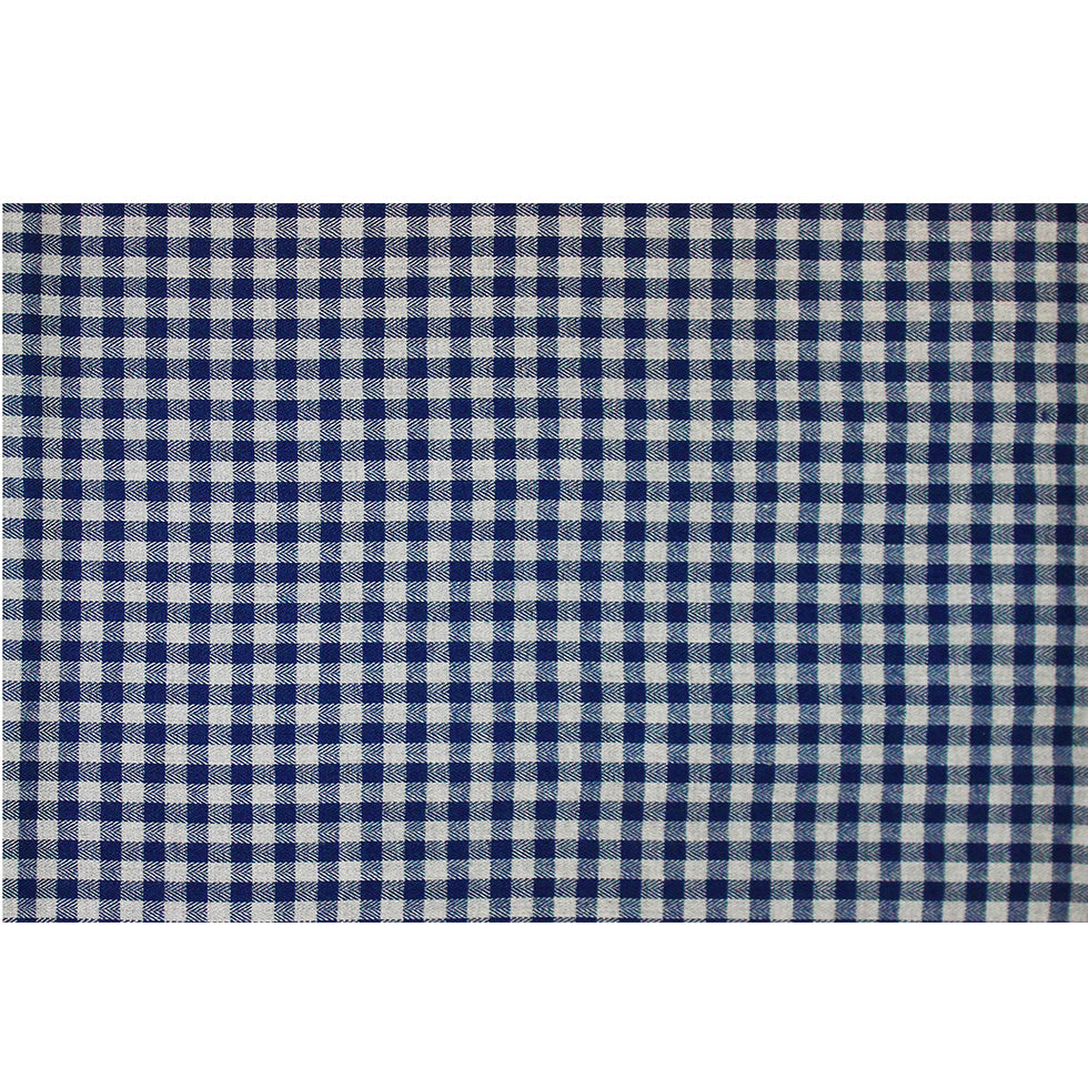 Blue/Gray Shepherd's Check Cotton Flannel Full