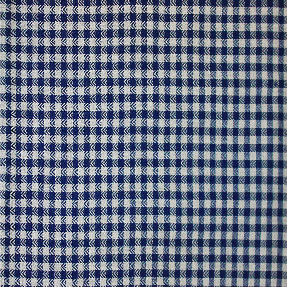 Blue/Gray Shepherd's Check Cotton Flannel