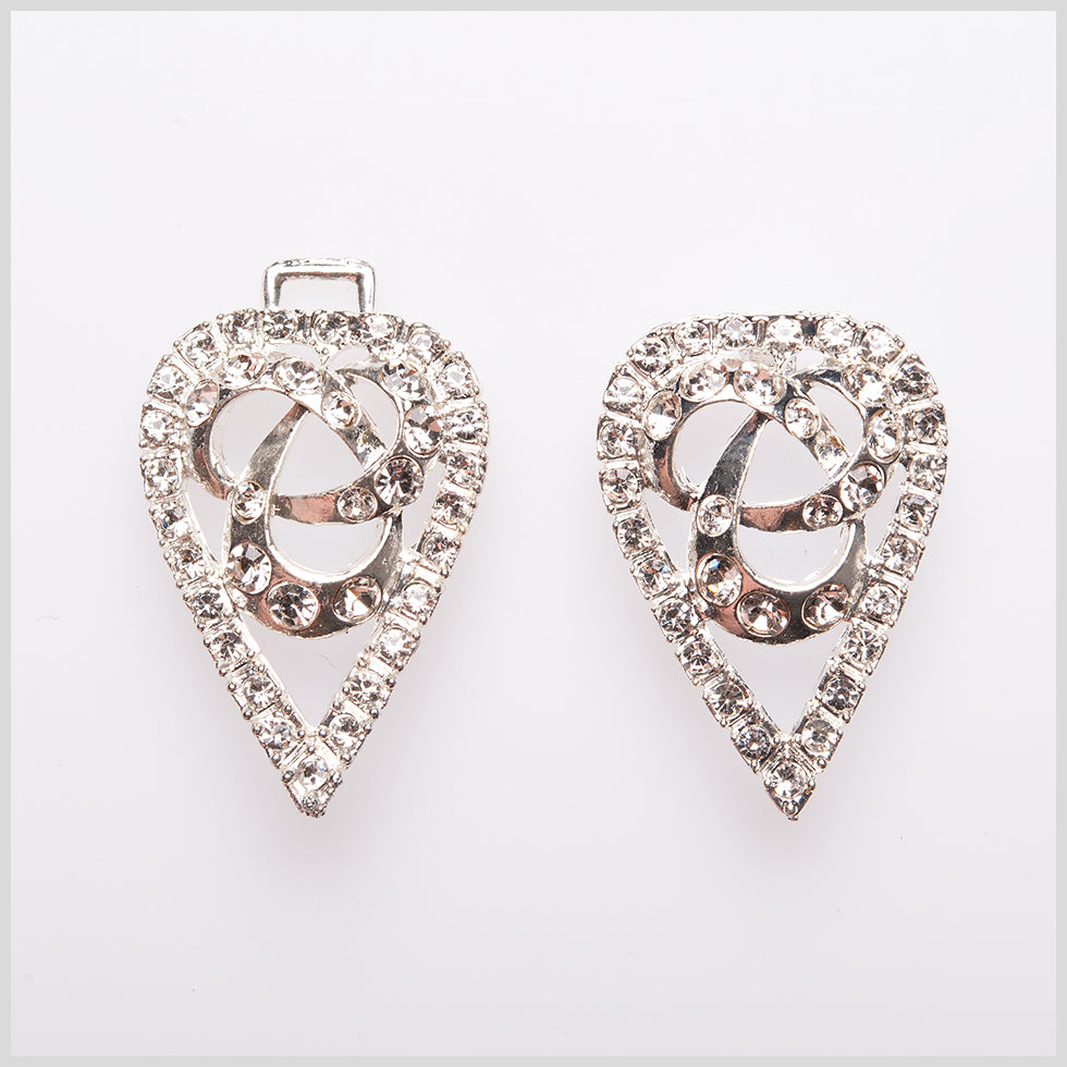 3 Silver Rhinestone Clasp