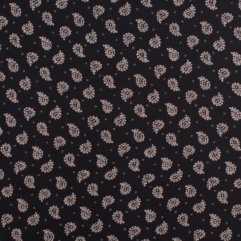Jason Wu Black/Taupe Paisley Silk Chiffon