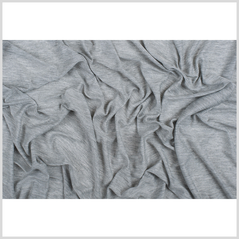 Heathered Gray Stretch Viscose Jersey Full