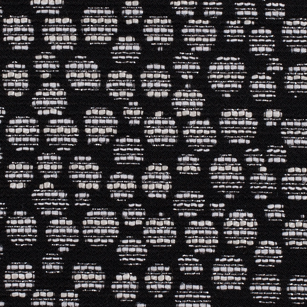 Black/Navy Metallic Polyester Jacquard Full