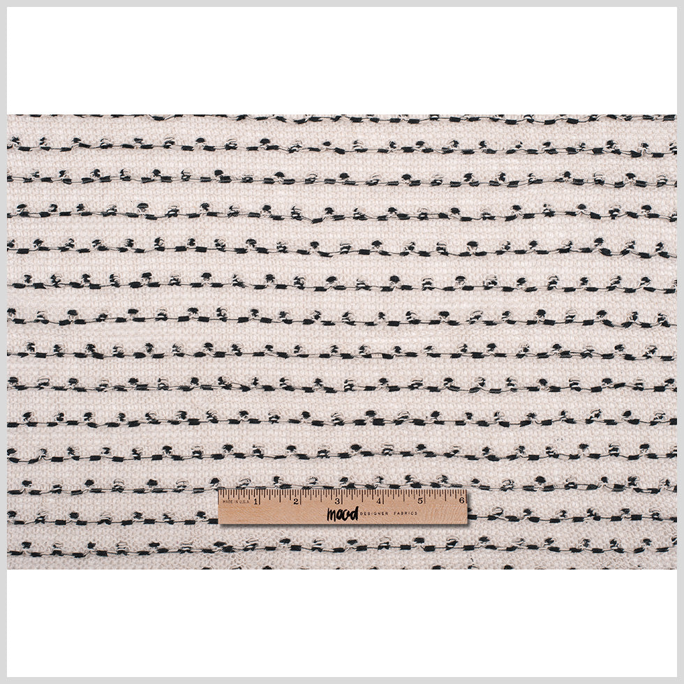 Peyote/Black Spotted Cotton Blended Wool Knit Folded