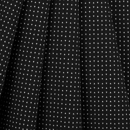 Turtledove/Black Geometric Stretch Cotton Jacquard Folded