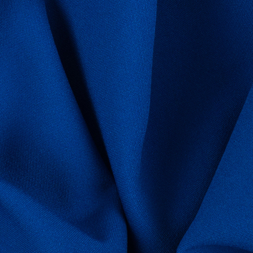 Royal Blue/Aqua Double Faced Stretch Polyester Woven - Detail