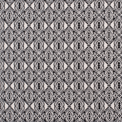 Black/Off-White Geometric Diamonds Cotton Jacquard