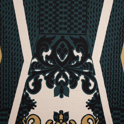 Black/Bayberry Ornamental Abstract Viscose Jersey Panels