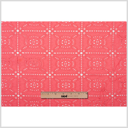 Nanette Lepore Sugar Coral Geometric Cotton Embroidered Eyelet - Full