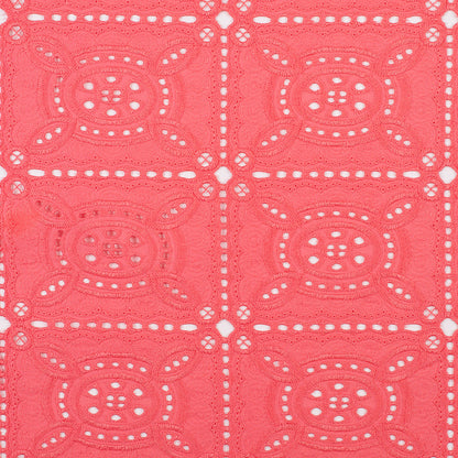 Nanette Lepore Sugar Coral Geometric Cotton Embroidered Eyelet