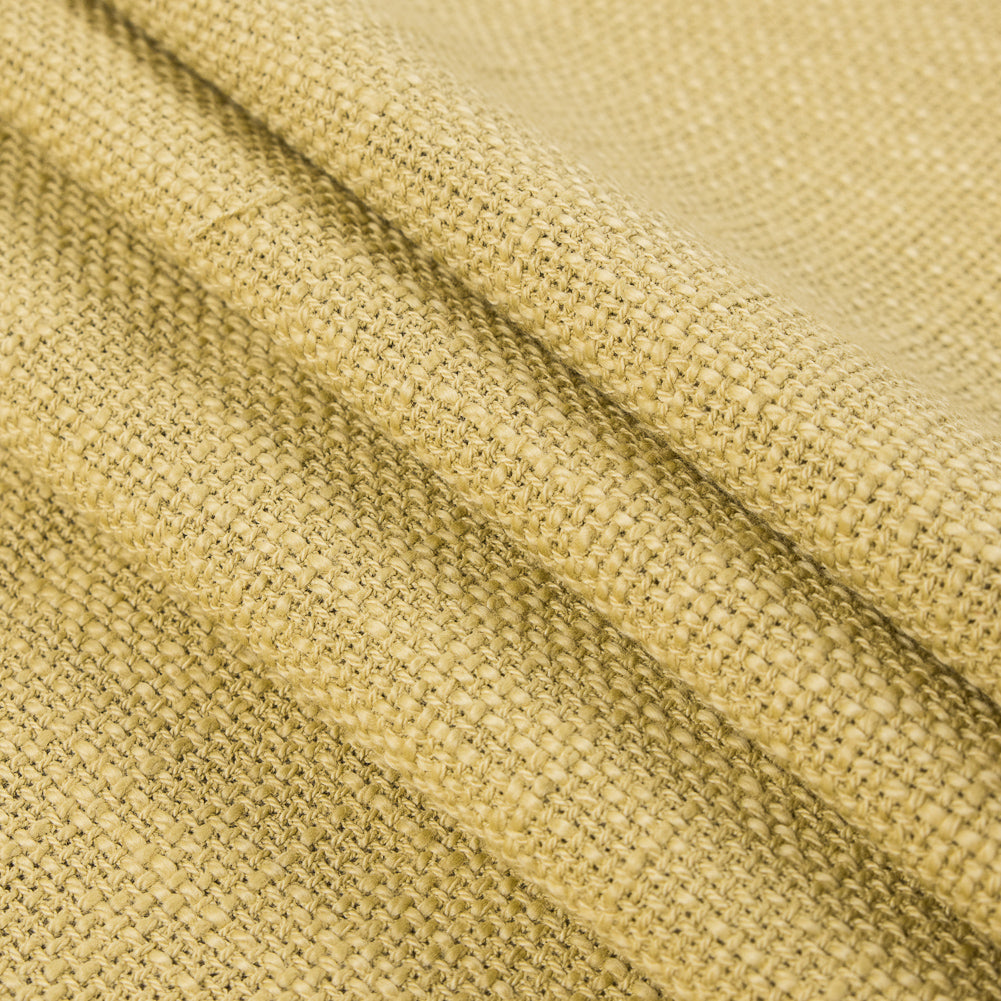 Dusky Citron Textural Cotton Woven - Folded