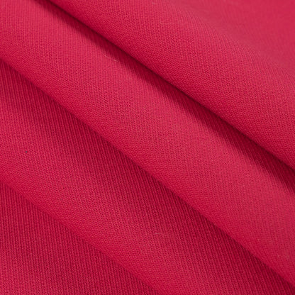 Raspberry Double Faced Cotton Serge Twill Folded