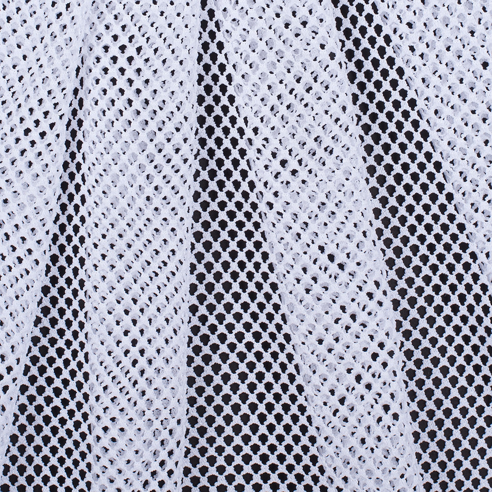 White Polyester Stretch Netting - Folded