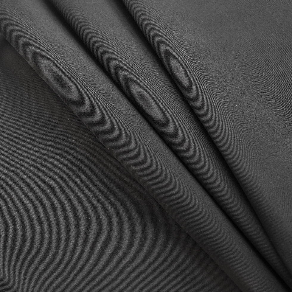 Black Eco-Friendly Blended Cotton Twill Folded