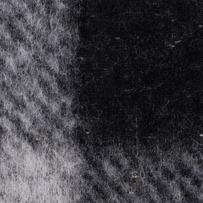 Small Gray/Ivory Bonded Lamb Leather and Felted Wool Detail