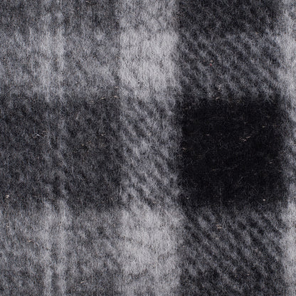 Small Gray/Ivory Bonded Lamb Leather and Felted Wool