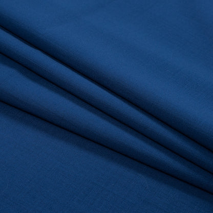 Deep Cobalt Blue Stretch Wool Crepe Folded