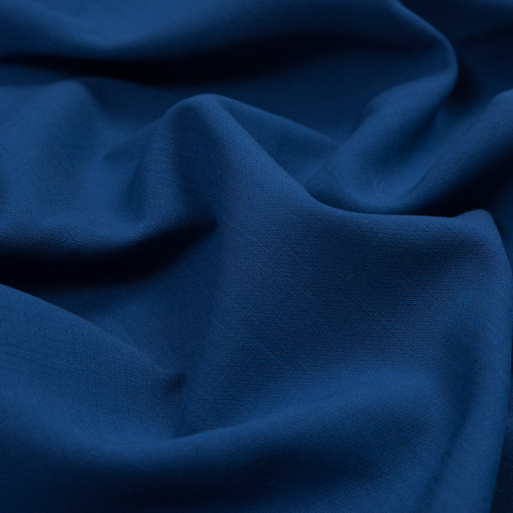 Deep Cobalt Blue Stretch Wool Crepe Detail