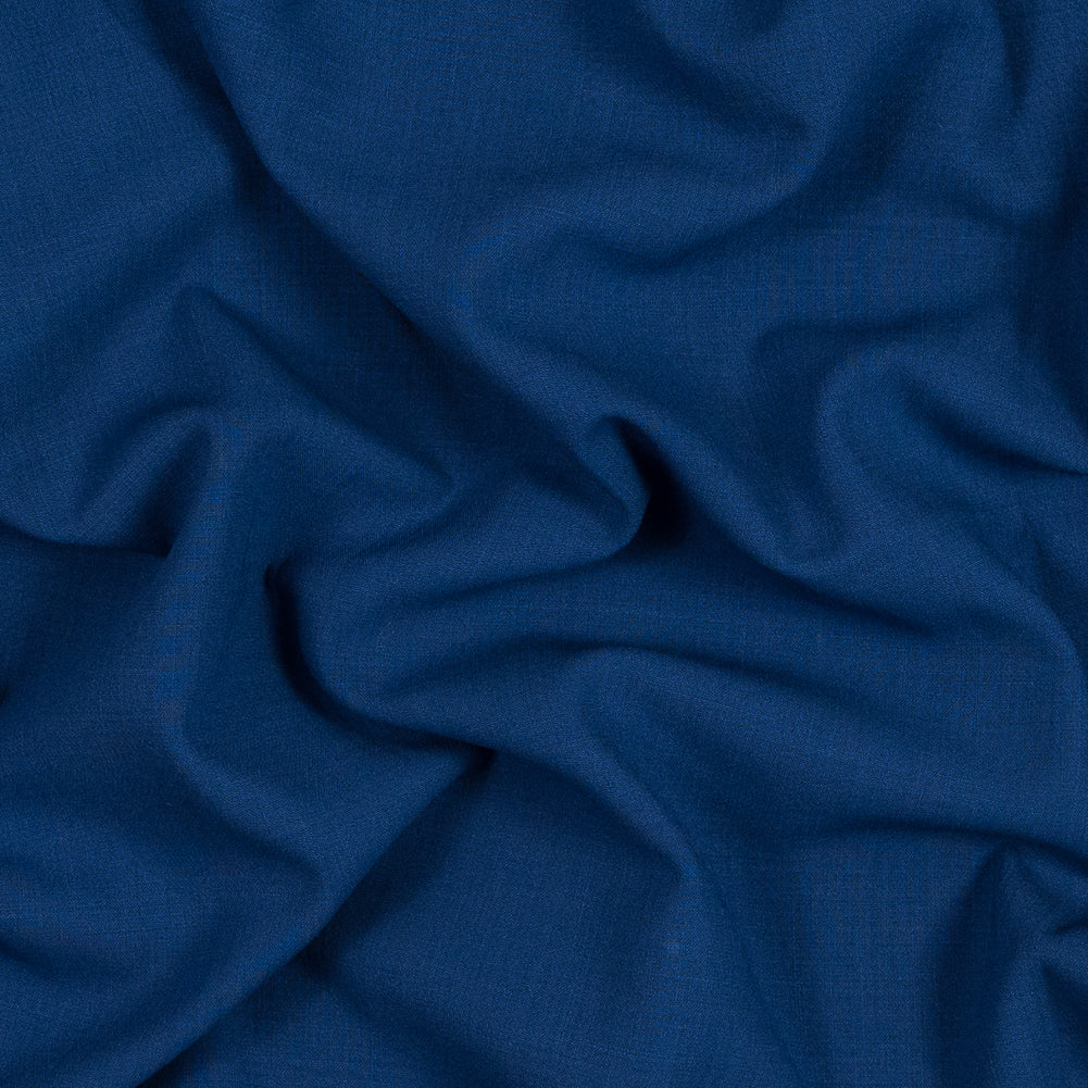 Deep Cobalt Blue Stretch Wool Crepe