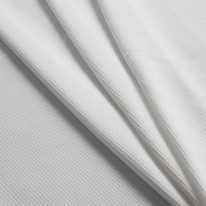 Ecru Stretch Polyester Knit Pique - Detail