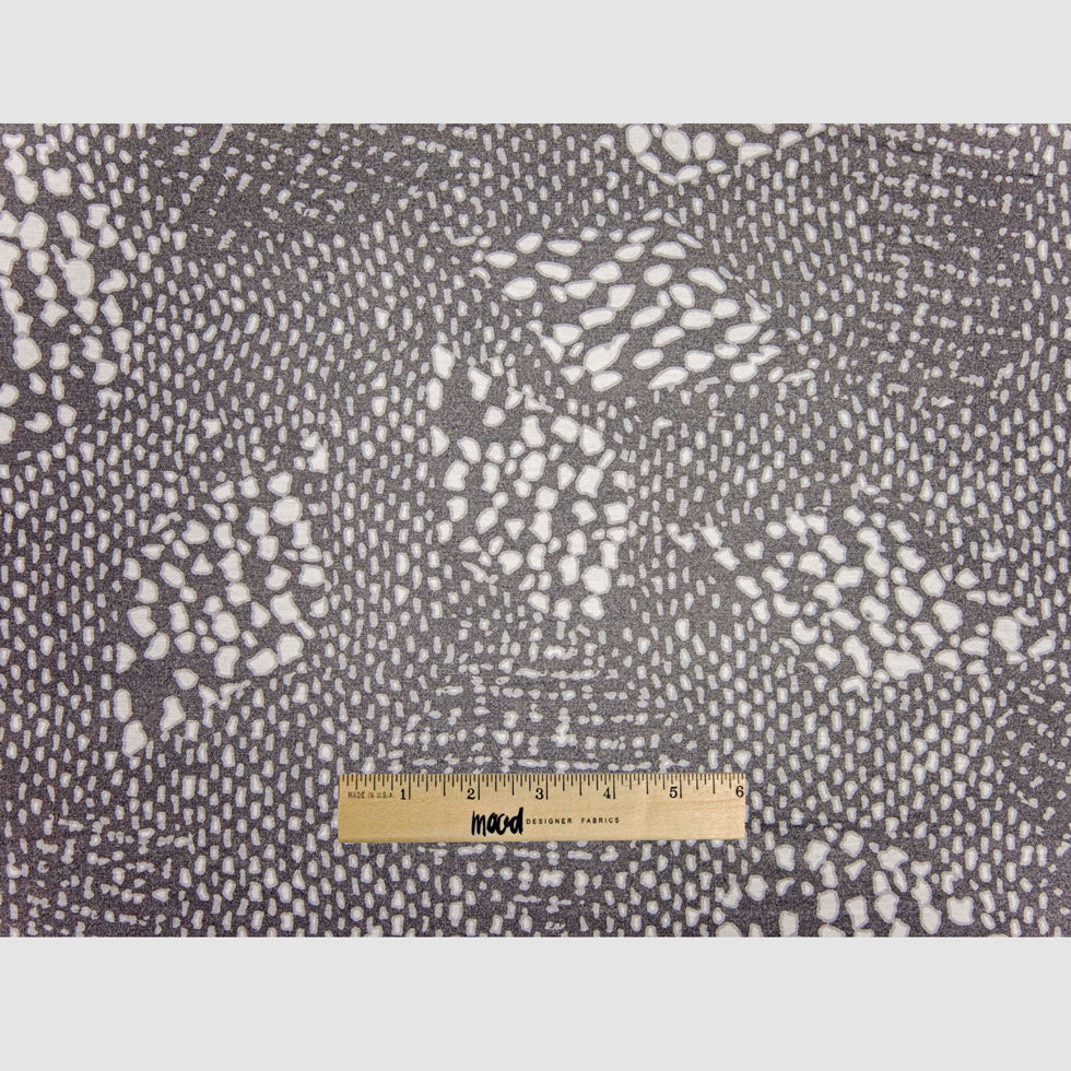 Gray/White Spotted Stretch Rayon Jersey Knit Full