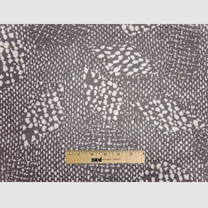 Gray/White Spotted Stretch Rayon Jersey Knit Full