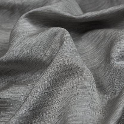 Metallic Silver Striated Woven Detail