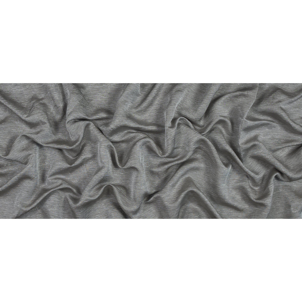 Metallic Silver Striated Woven Full