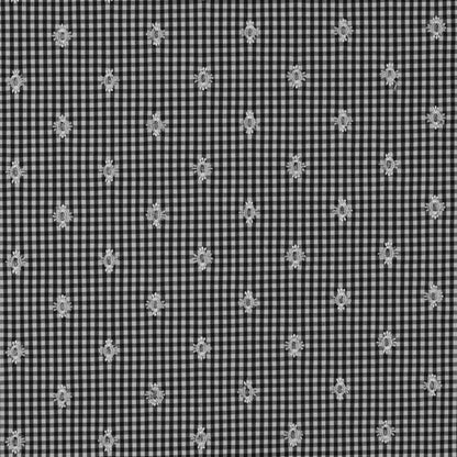 Embroidered Cotton Eyelet with a Gingham Printed Backdrop