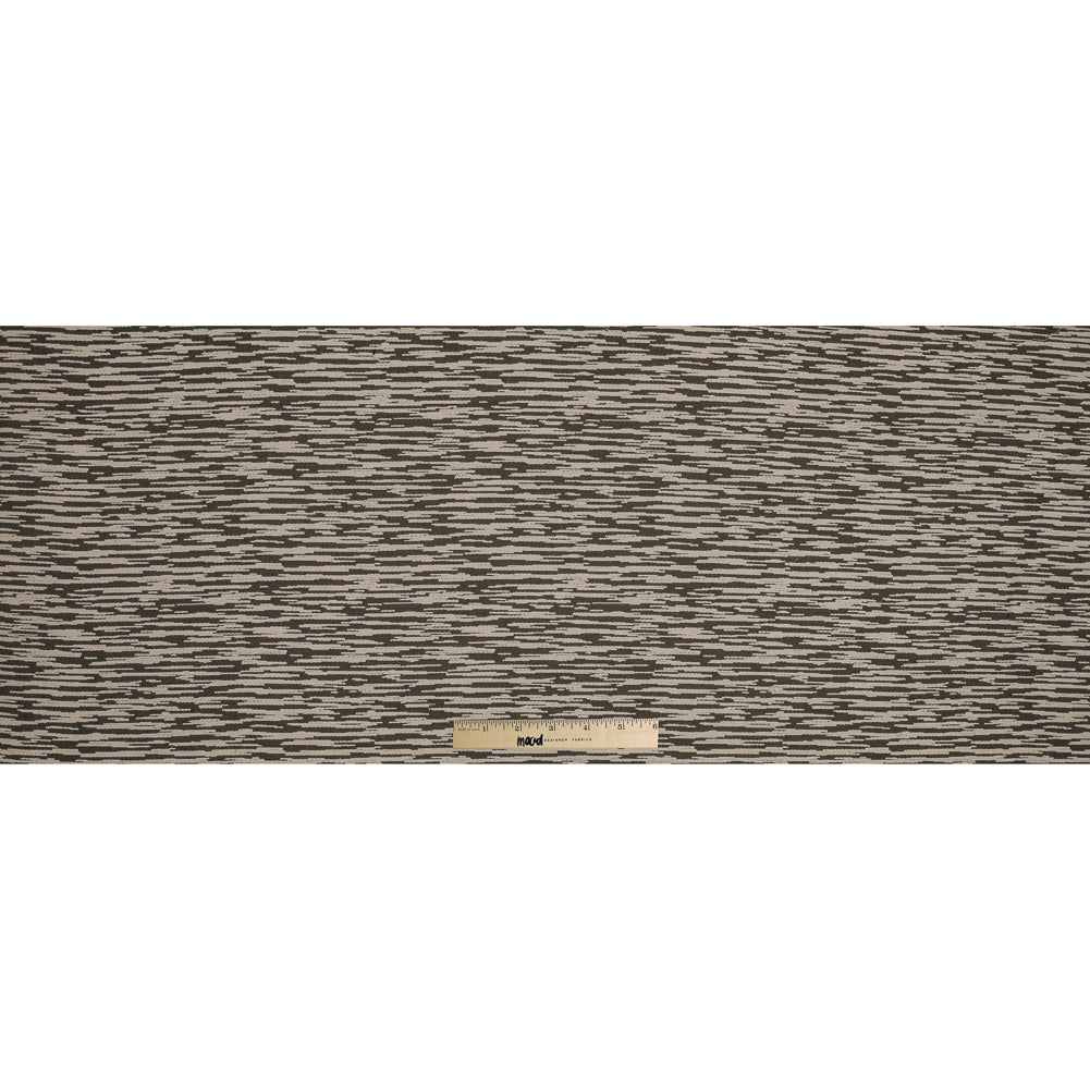 Beige and Olive Striated Wool Jacquard Full