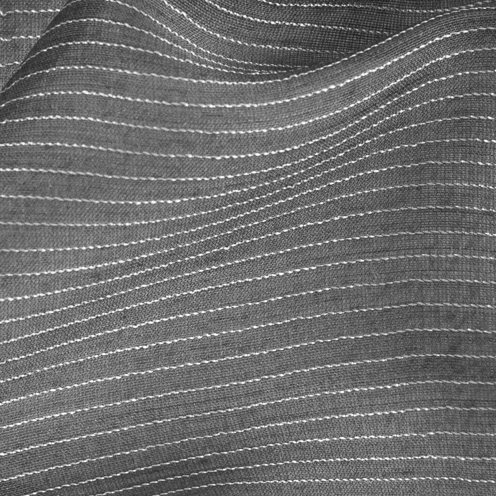 Gray/Silver Striped Polyester Chiffon Detail